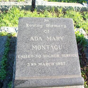MONTAGU Ada Mary -1957