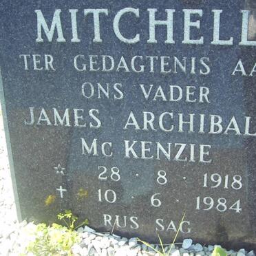 MITCHELL James Archibald Mc Kenzie 1918-1984