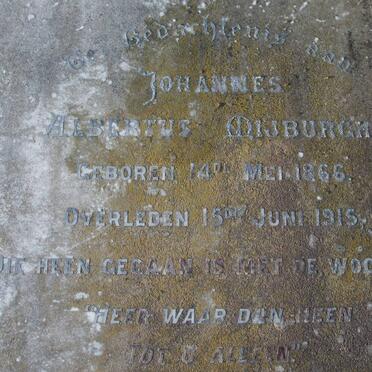 MIJBURGH Johannes Albertus 1866-1915