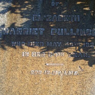 PULLINGER Elizabeth Harriet -1925