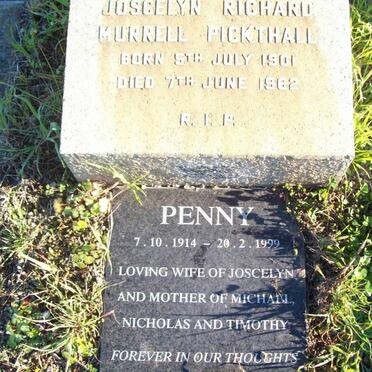 PICKTHALL Joscelyn Richard Murrell 1901-1962 &amp; Penny 1914-1999