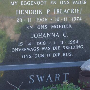 SWART Hendrik P. 1906-1974 &amp; Johanna C. 1918-1984