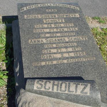 SCHOLTZ Jozua Gideon Hofmeyr 1865-1936 &amp; Anna Susanna MALHERBE 1871-1960