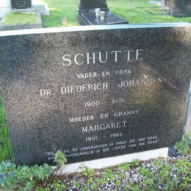 SCHUTTE Diederick Johannes 1900-1971 &amp; Margaret 1901-1982
