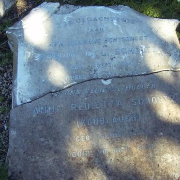 SCHOLTZ Roelof C.L. 1864-1919 &amp; Anna Reinetta KONBLAUCH 1836-1934