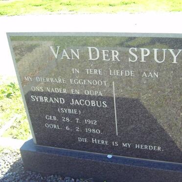 SPUY Sybrand Jacobus, van der 1912-1980
