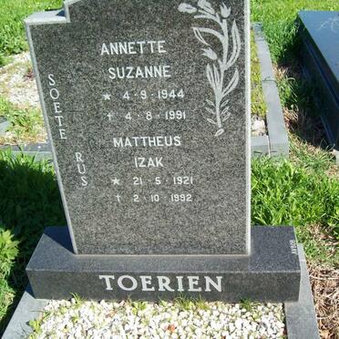 TOERIEN Mattheus Izak 1921-1992 :: TOERIEN Annette Suzette 1944-1991