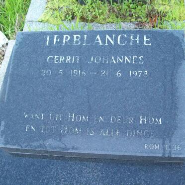 TERBLANCHE Gerrit Johannes 1916-1978