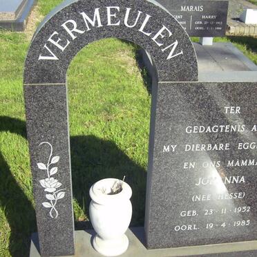 VERMEULEN Johanna nee HESSE 1952-1985