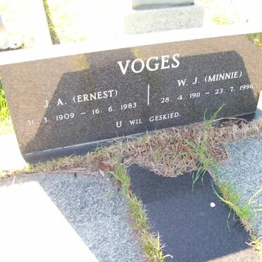 VOGES J.A. 1909-1987 &amp; W.J. 1911-1996