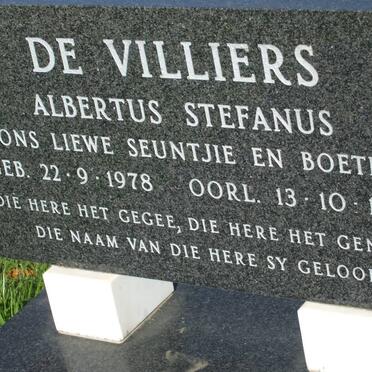VILLIERS Albertus Stefanus, du 1978-1982
