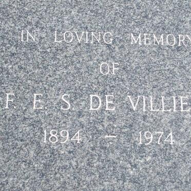 VILLIERS F.E.S., de 1894-1974
