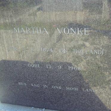 VONKE Martha 1874-1968