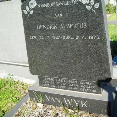 WYK Hendrik Albertus, van 1927-1973