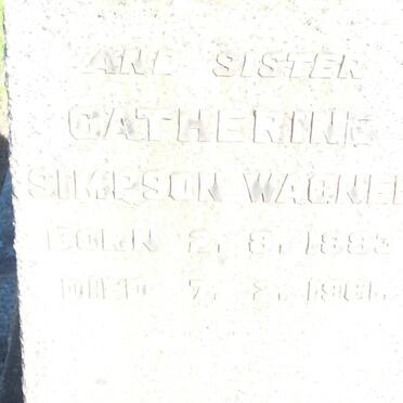 WAGNER Catherine Simpson 1883-1961