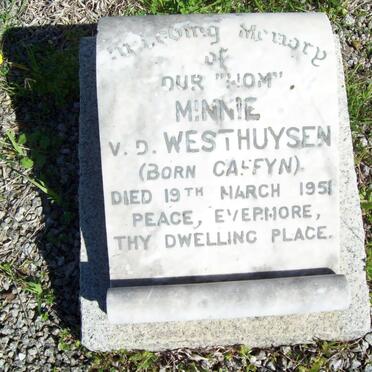 WESTHUIZEN Minnie, v.d. nee CAFFYN -1951
