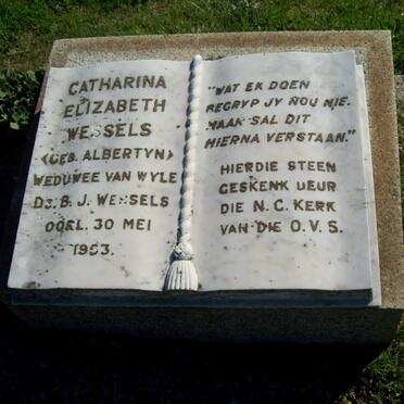 WESSELS Catharina Elizabeth nee ALBERTYN -1953