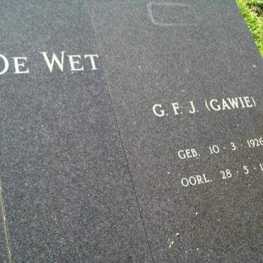 WET G.F.J., de 1926-1983