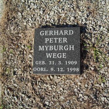 WEGE Gerhard Peter Myburgh 1909-1998