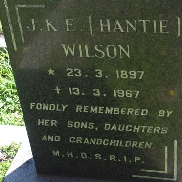 WILSON J.K.E. 1897-1967