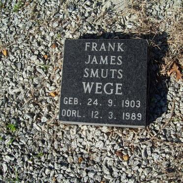 WEGE Frank James Smuts 1903-1989