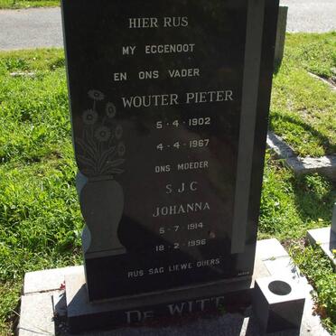WITT Wouter Pieter, de 1902-1967 &amp; S.J.C. 1914-1996