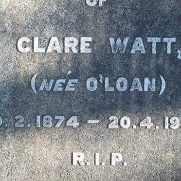 WATT Clare nee O'LOAN 1874-1952
