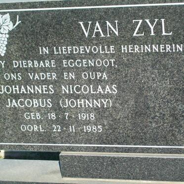 ZYL Johannes Nicolaas Jacobus, van 1918-1985