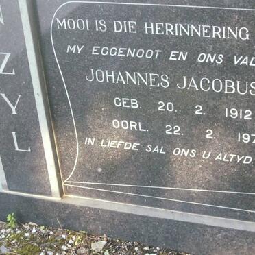 ZYL Johannes Jacobus, van 1912-1974