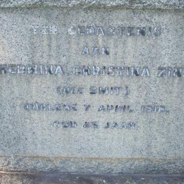 ZINN Hermina Christina nee SMIT -1910
