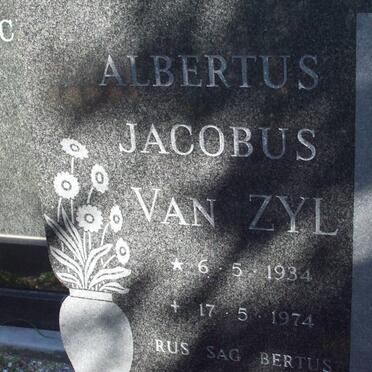 ZYL Albertus Jacobus, van 1934-1974