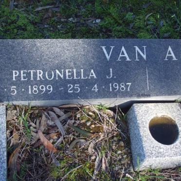 AS Petronella J., van 1899-1987