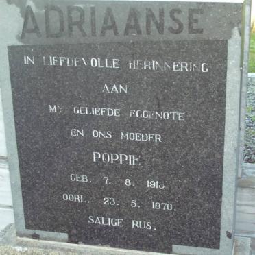 ADRIAANSE Poppie 1915-1970
