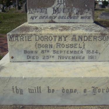 ANDERSON Marie Dorothy nee ROSSEL 1884-1911