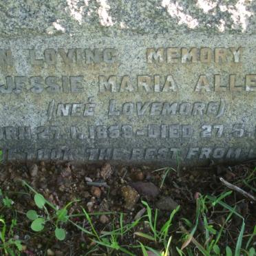 ALLEN Jessie Maria nee LOVEMORE 1859-1953