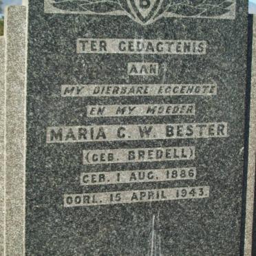 BESTER Maria C.W. nee BREDELL 1886-1943