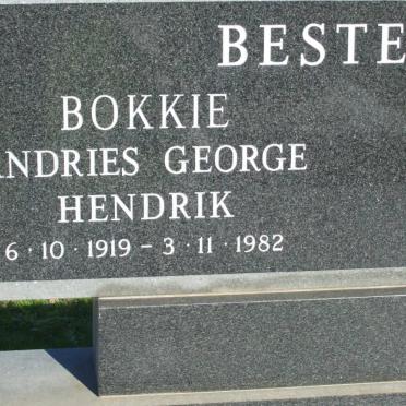 BESTER Andries George Hendrik 1919-1982