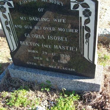 BEETON Gloria Isobel nee HASTIE 1925-1967