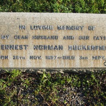 BUCKERFIELD Ernest Norman 1897-1961 &amp; Gladys Pringle HUNTER 1896-1983