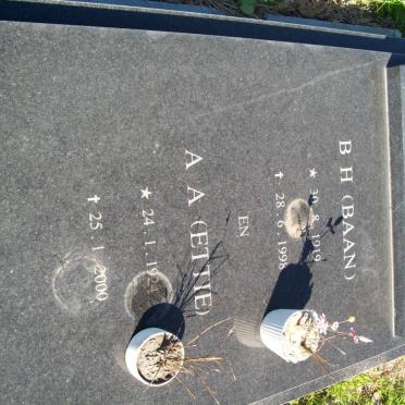 BRAND B.H. 1919-1998 &amp; A.A. 1924-2000