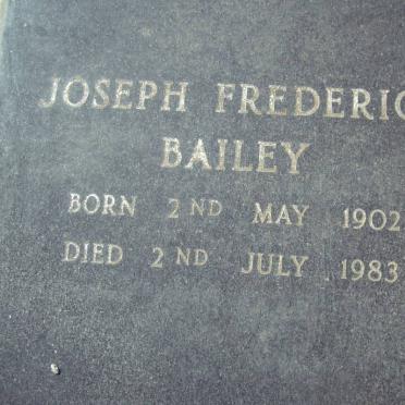 BAILEY Joseph Frederick 1902-1983