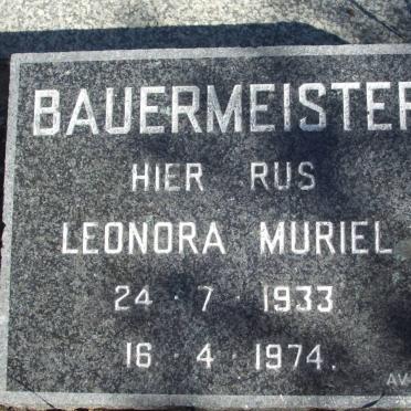 BAUERMEISTER Leonora Muriel 1933-1974