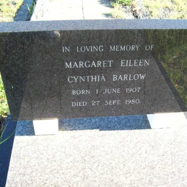 BARLOW Margaret Eileen Cynthia 1907-1980