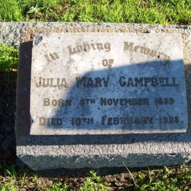 CAMPBELL Julia Mary 1859-1928