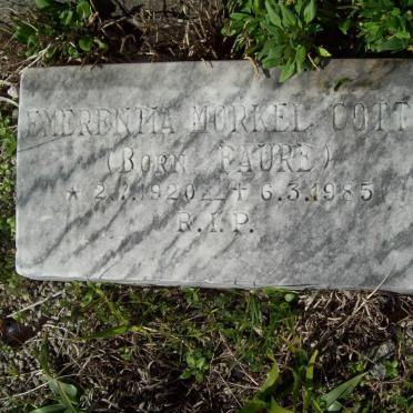 COTTY Emerentia Morkel nee FAURE 1920-1985