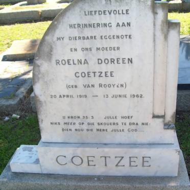 COETZEE Roelna Doreen nee VAN ROOYEN 1919-1962