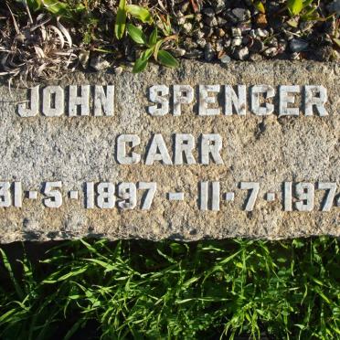 CARR John Spencer 1897-1974 &amp; Moira 1927-1968
