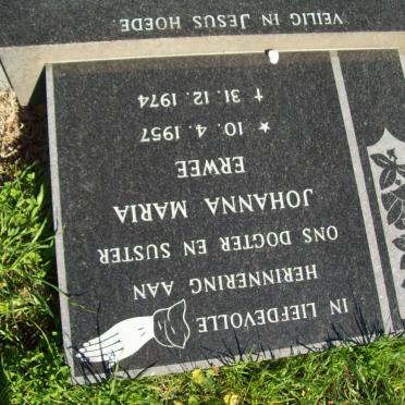 ERWEE Johanna Maria 1957-1974