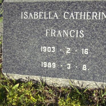 FRANCIS Isabella Catherina 1903-1989