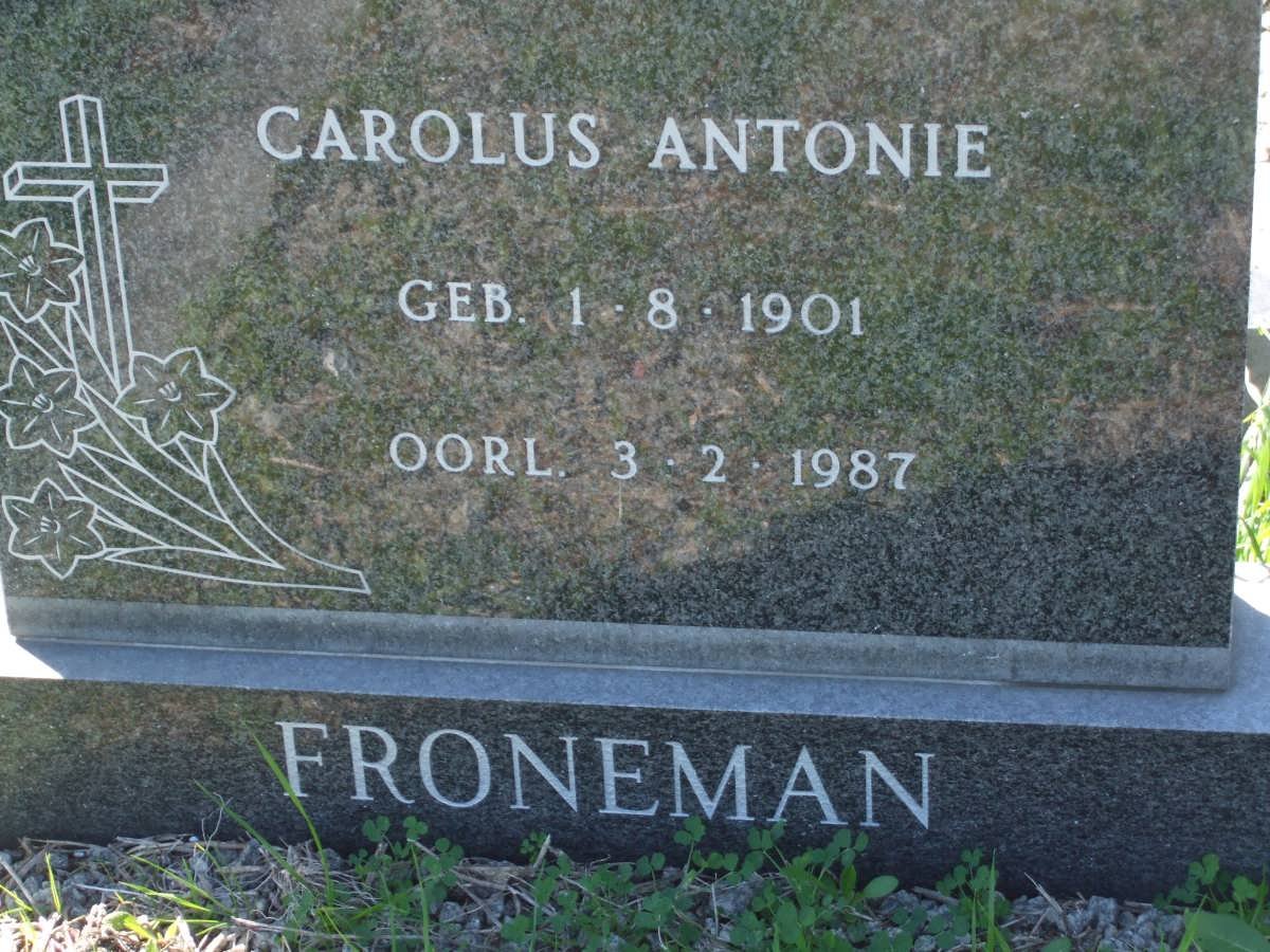 FRONEMAN Carolus Antonie 1901-1987